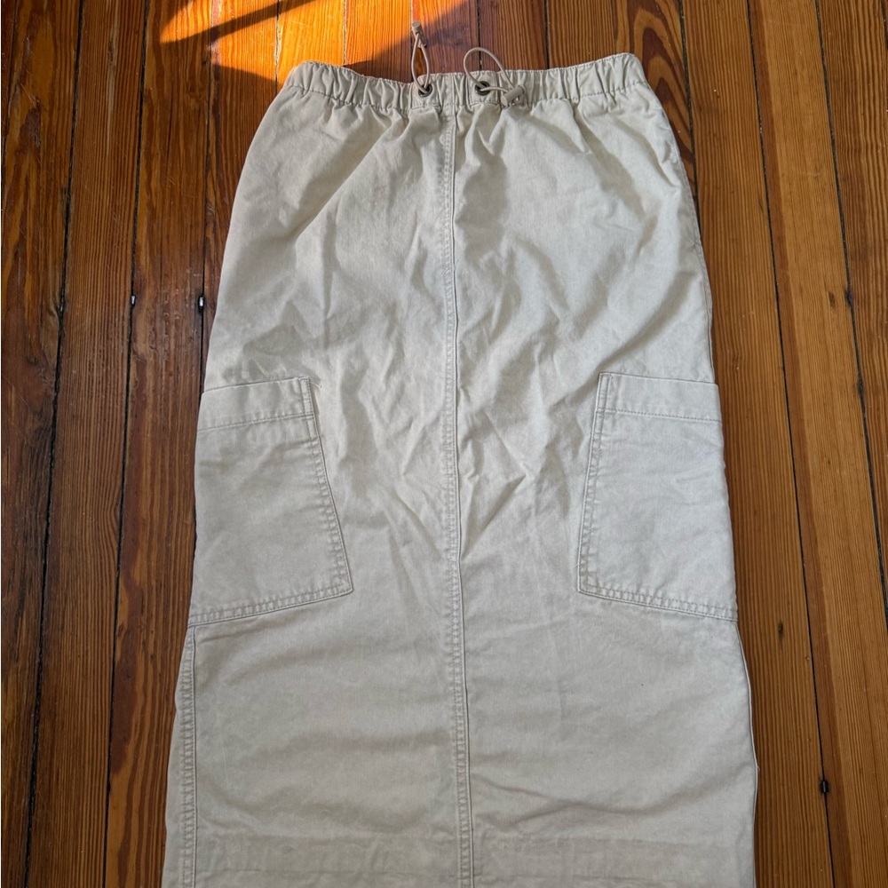 BDG Beige Maxi Skirt with Pockets